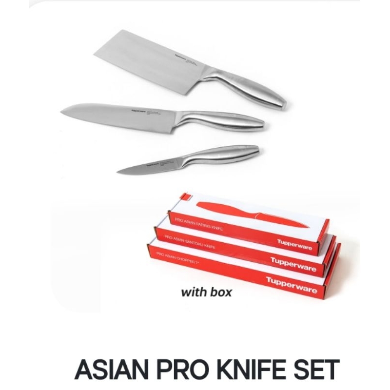 TUPPERWARE ASIAN PRO KNIFE SET/ PISAU SET
