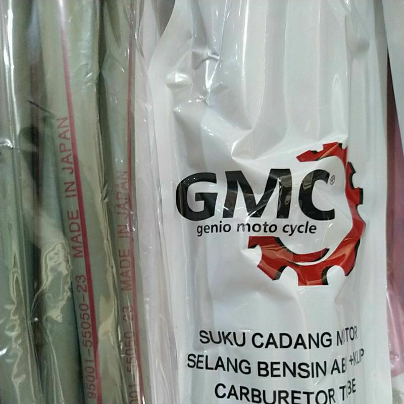 selang bensin abu abu + clip ± 60cm GMC