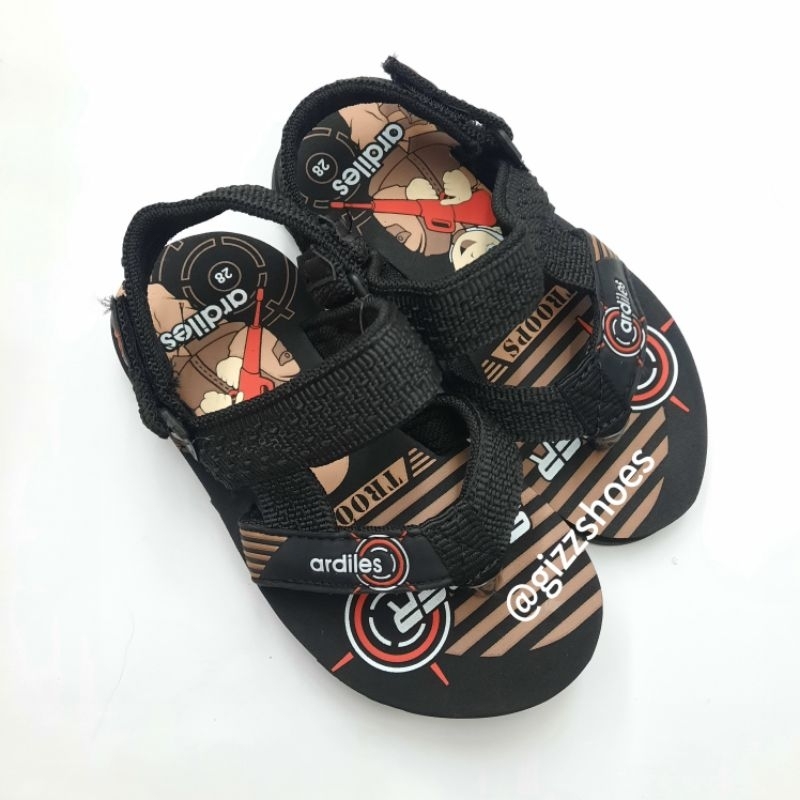 Ardiles Jitu Rugos Sandal Gunung Sepatu Sandal Jepit Anak Pria Cowok Laki-laki Pitstop Hitam Biru Me