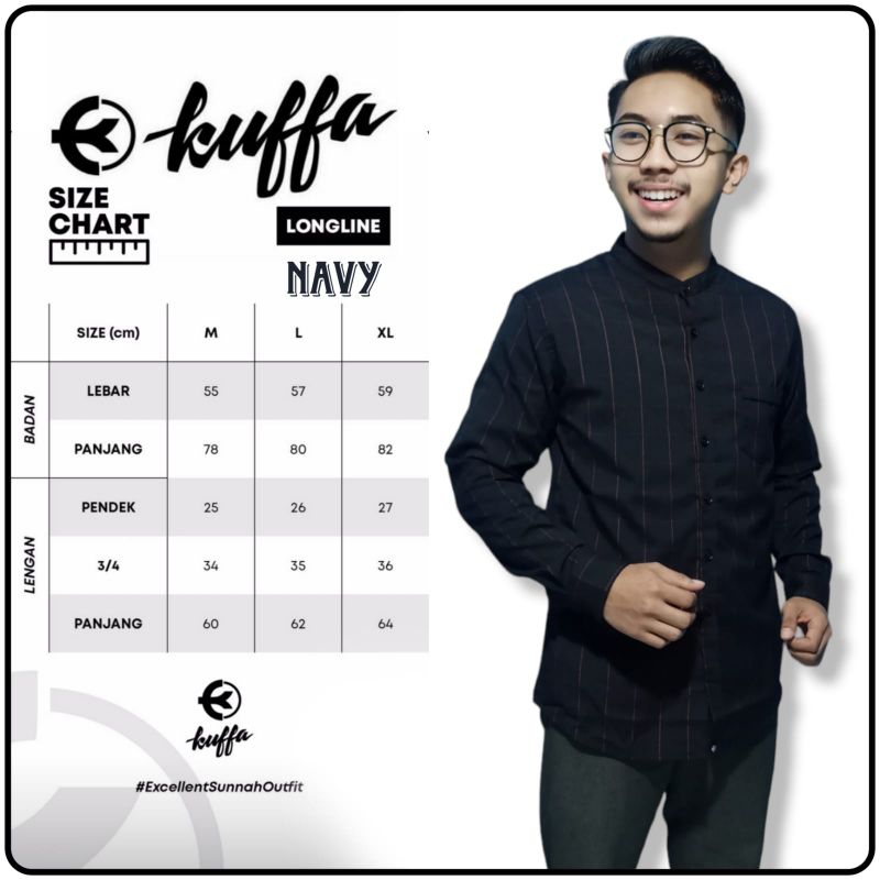 KEMEJA KOKO MUSLIM PRIA TANGAN PANJANG IMPORT . KEMKO KUFFA PREMIUM