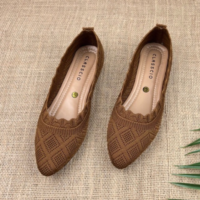 MARASYAFFA - SEPATU FLAT RAJUT WANITA CS 06