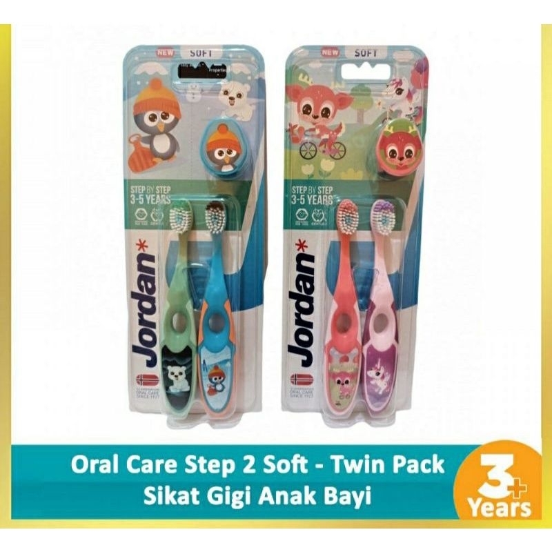 Jordan Sikat Gigi Anak Step 2(3-5th) twin pack