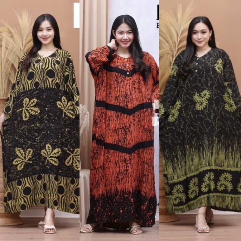 Longdres Super Jumbo Busui Daster Besar Ukuran XXXL LD 130 Bahan Rayon Batik Pekalongan Murah Bisa G