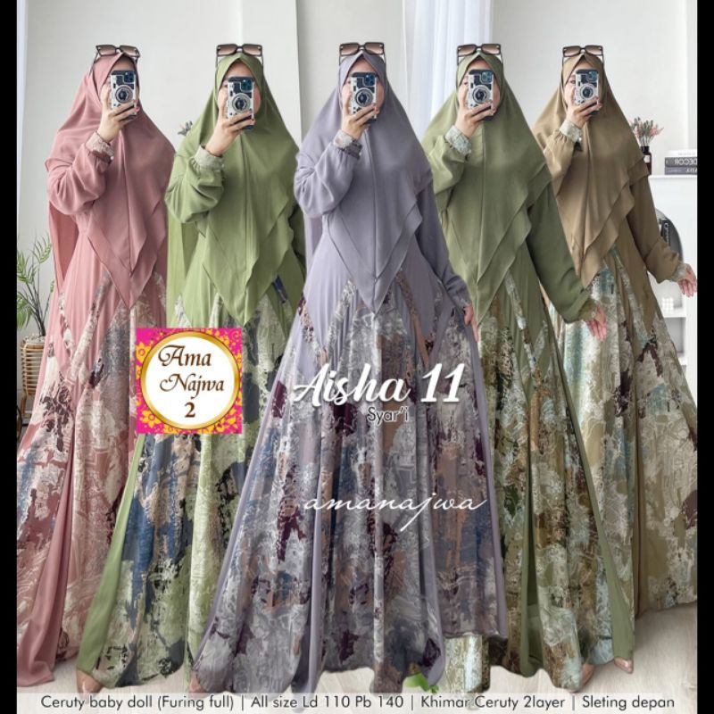 Gamis Aisha 11 Syar'i Pakaian Muslim Wanita