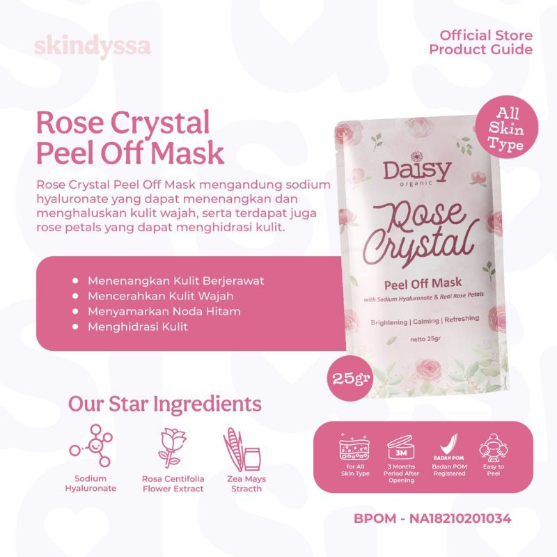 DAISY Organic Rose Crystal Peel Off Mask