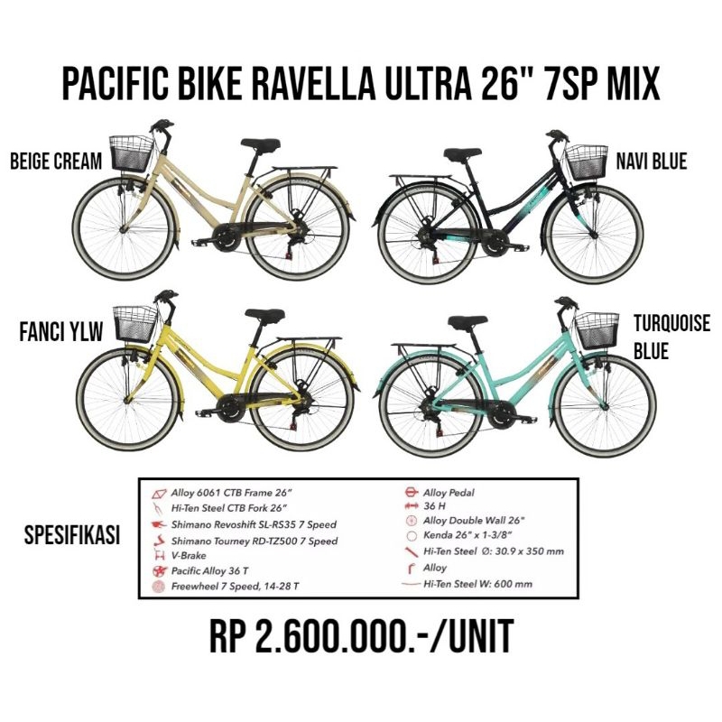sepeda pacific Bike ravella ultra 26 7sp mix FC