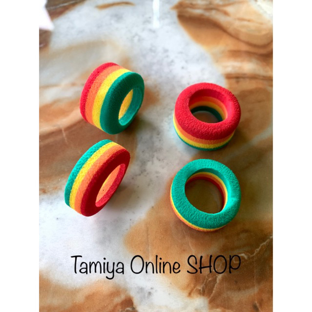 Rep Tamiya Sponge SMALL Tire Rainbow Ban Busa Tamiya Ban Busa Pelangi