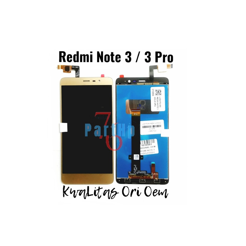 Lcd Touchscreen Fullset Kwalitas Ori Oem Redmi Note 3 - 3 Pro - Hitam