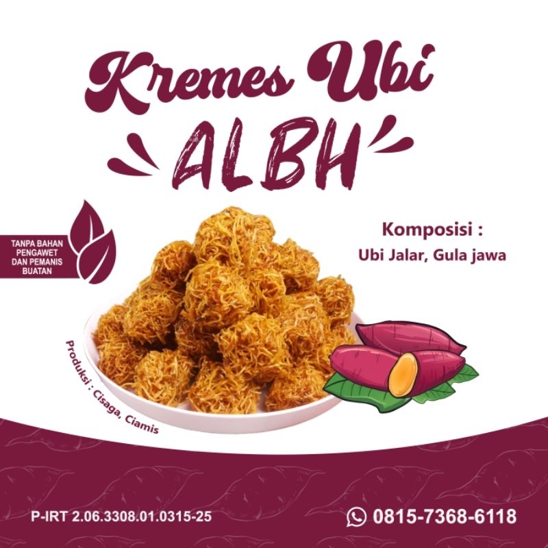 

Kremes Ubi/ Grubi gula jawa kemasan isi 20 biji