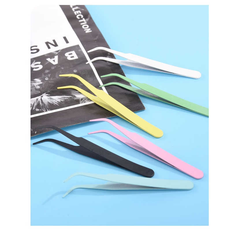 Pinset Bulu Mata Karakter Eyelash Extension Bengkok / Tweezers