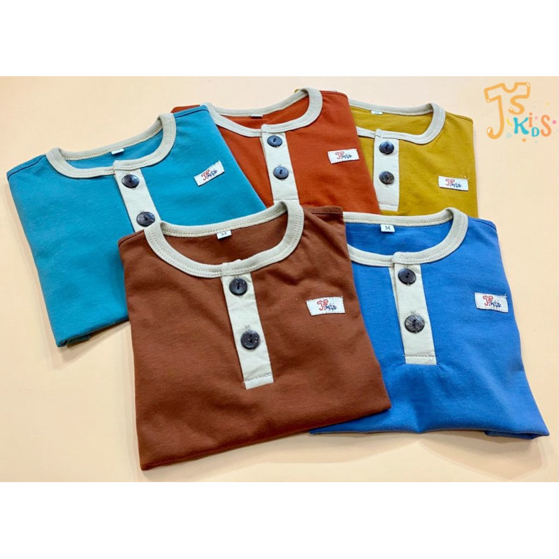 JISA Kids - NEW Baju Anak/ Setelan Anak Kiano Set Warna Kombinasi Celana Pendek Baju Pendek