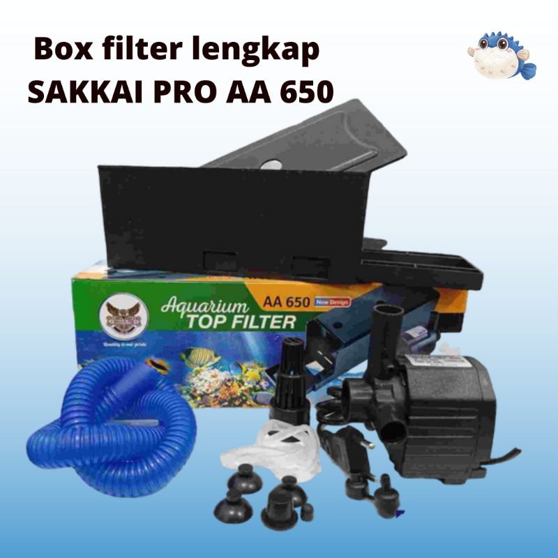 PROMO MURAH Pompa aquarium box filter Lengkap SAKKAI PRO AA 650