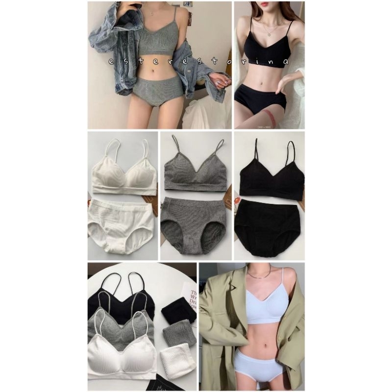 bra set pakaian dalam wanita / sport bra set / setelan bh dan cd / underware bra panties / setelan b