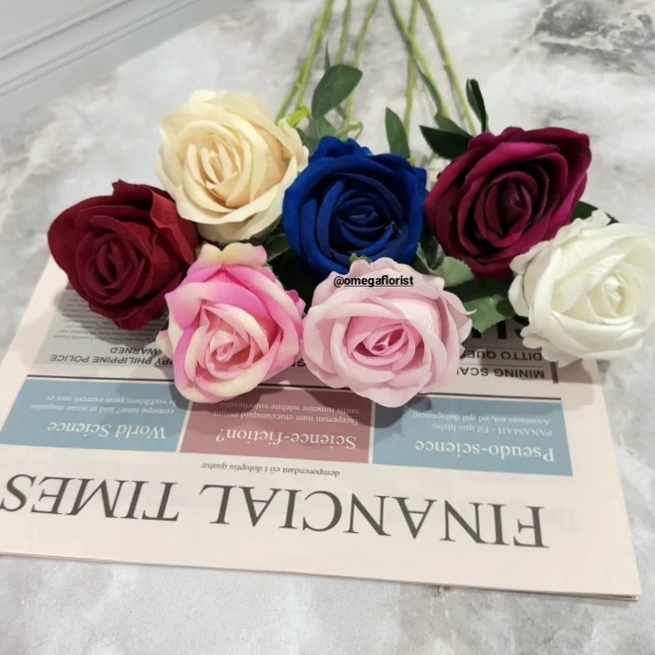 (BLUDRU) Bunga mawar Valentine X1 palsu/The simulation flower/harga pertangkai/dekorasi rumah