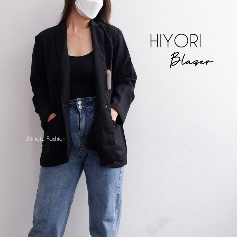 Hiyori Blazer Wanita Korean Style – Outer – Atasan Polyester Premium Korea Kekinian Rakku 231