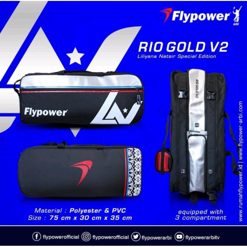 Tas Badminton Flypower Rio Gold V2 Stroke