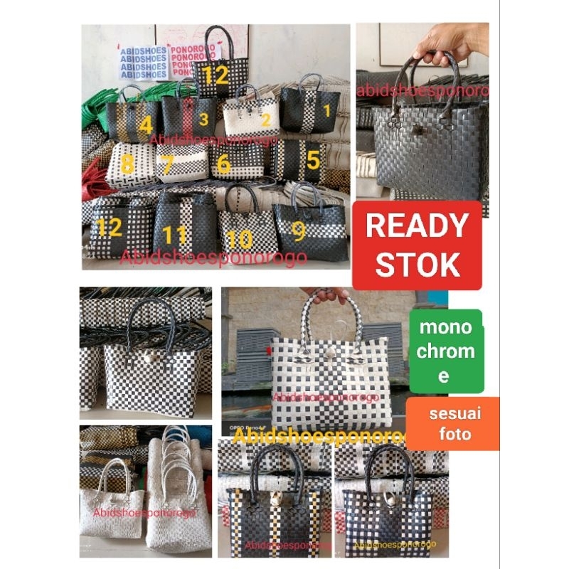 Tas anyaman plastik grosir | tas soufenir | tas hampers | stok ready