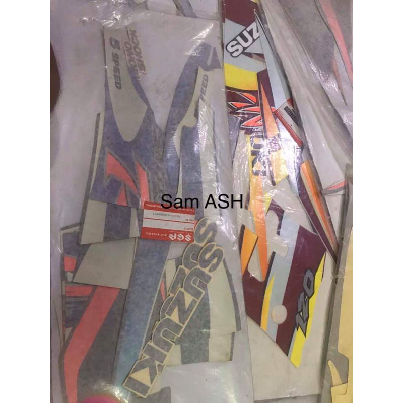 Striping Suzuki Satria Lumba Biru Silver 2002 Original SGP