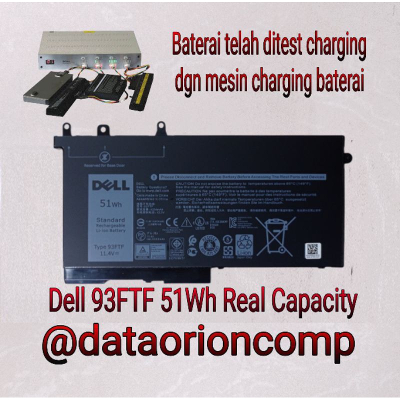 Baterai dell latitude 5580 5480 5280 93FTF 51Wh