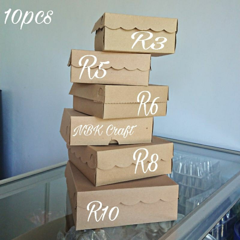 

10pcz Box Dus Jajan Craft Box Snack Hajatan Box Coklat estetik