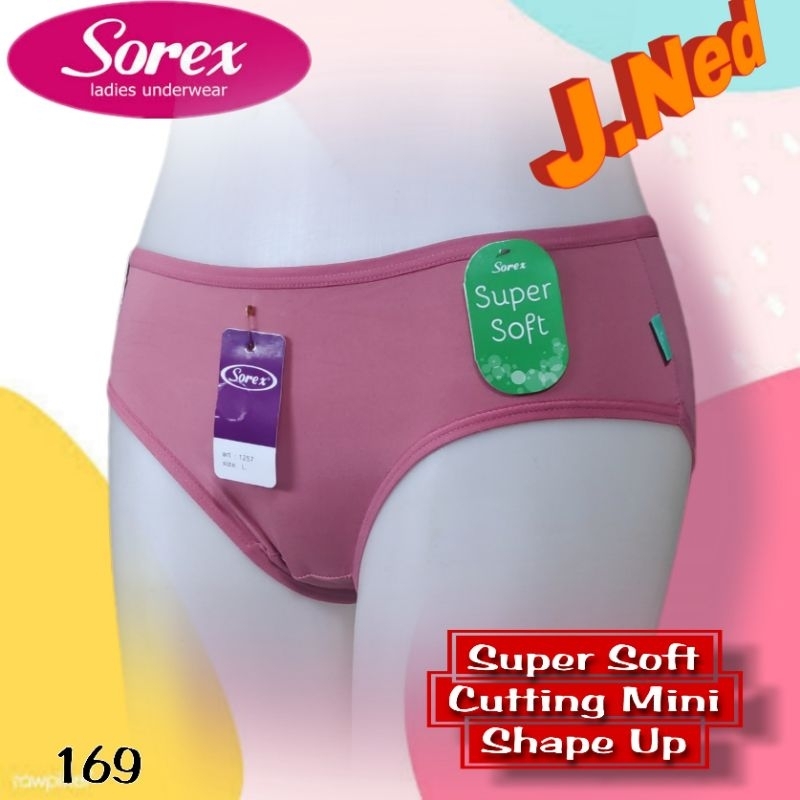 J169 Sorex Super Soft Celana Dalam Wanita Dewasa dan Remaja Midi Size M L EL QL