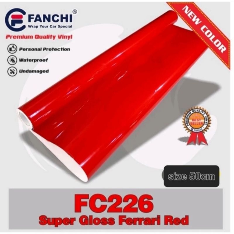 ROLL Sticker Fanchi FC226 Super Gloss Ferrari Red 50cm × 8,5m ROLL