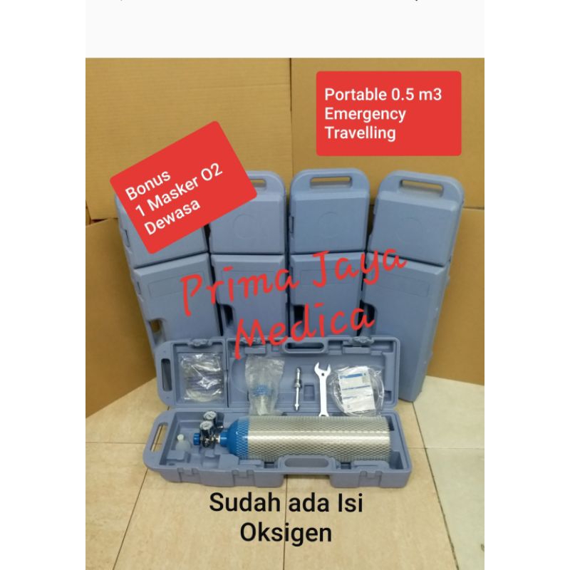 Tabung Oksigen Travelling  0.5 m3 Tabung Oksigen Portable Emergency - Koper