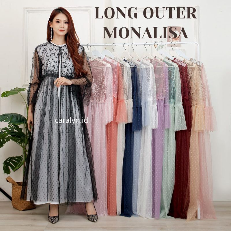 LONG OUTER KONDANGAN TILLE POLKADOT MONALISA