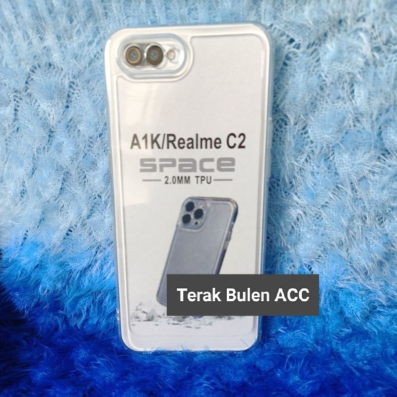 Soft Case Clear Space OPPO A1K Casing Transparan Pelindung Camera
