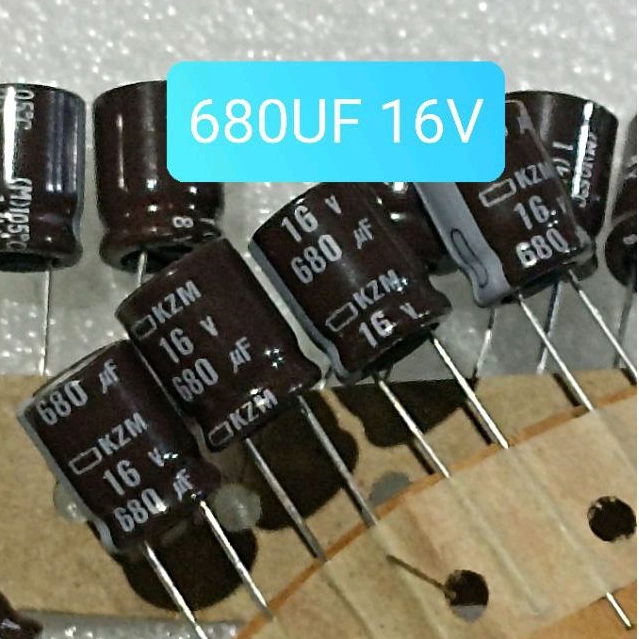 10BUAH ELCO 680UF 16V ELKO 680 UF 16 VOLT KAPASITOR ELCO 680UF 16VOLT