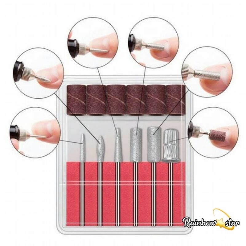 Set 12pcs Mata Poles Gerinda Ampelas Bor Mini Drill