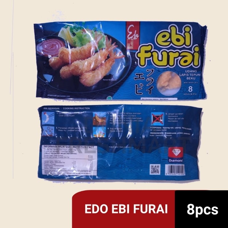 

EDO EBI FURAI 200GR/8PCS UDANG TEMPURA FROZEN SHRIMP TEMPURA UDANG FURAI