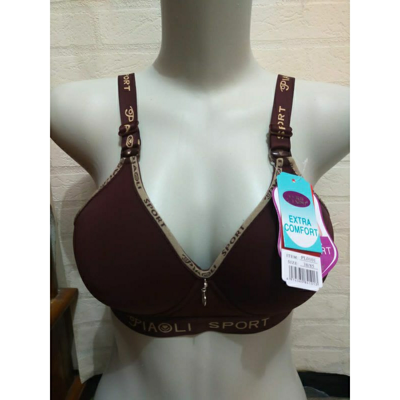 BRA SPORT PIAOLI ASLI 0101 TANPA KAWAT KAIT 3 CUP B BUSA SEDANG