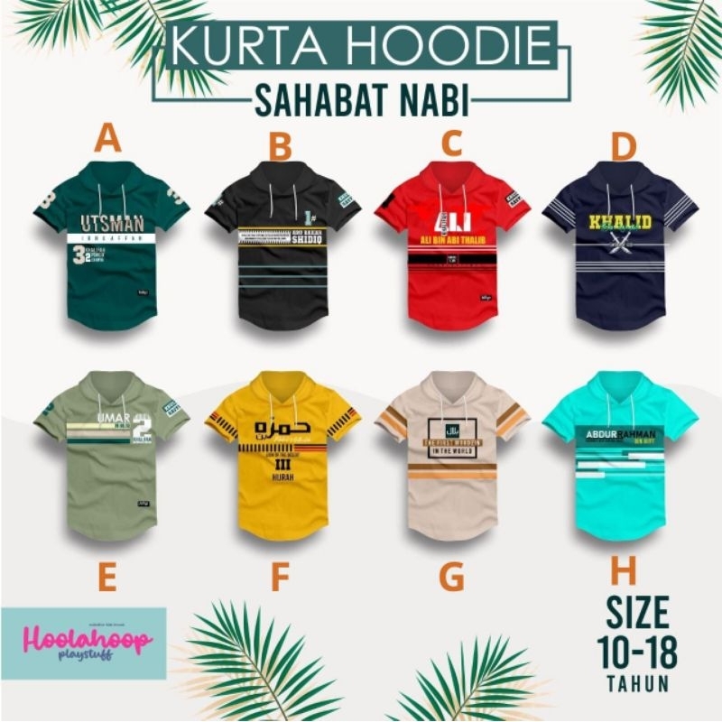 kurta hoodie series sahabat nabi hoodie anak laki laki