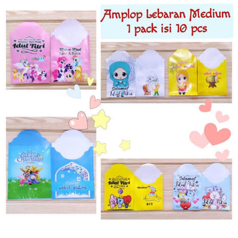 [Pack isi 10 LEMBAR] Amplop Lebaran THR motif karakter kartun anak Unik Kekinian tebal premium ukuran 7 x 12,5 cm - Amplop Lebaran motif kartun viral - 1pack / Amplop angpao isi 10 pcs ukuran 7x12,5 cm / amplop lebaran siap pakai / amplop lebaran isi 10