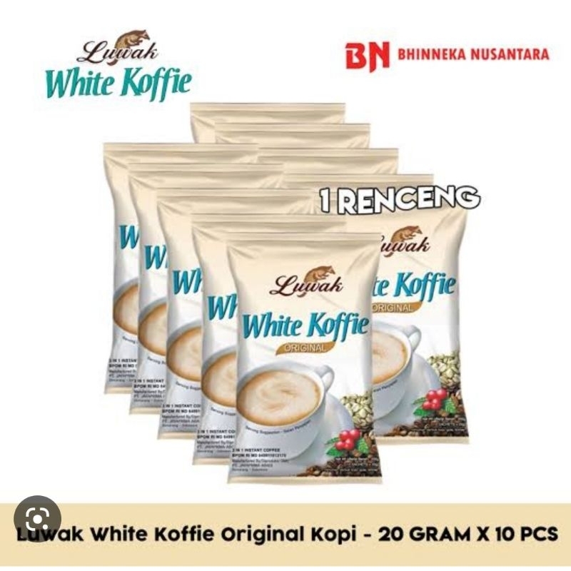 

LUWAK WHITE KOPI 10x20gr