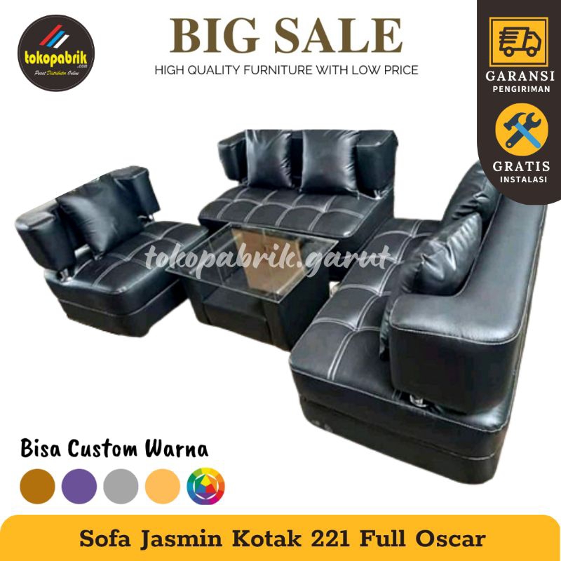 Sofa Jasmine Oval Bahan Oscar/Midili Sofa Tamu Minimalis Termurah Garut Bandung Soreang