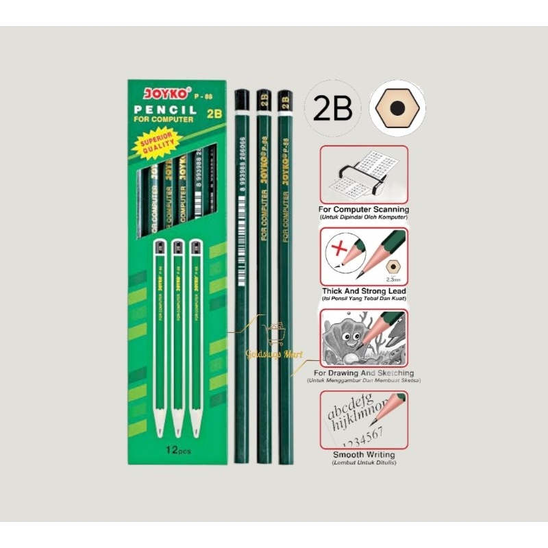 GS Pensil Joyko 2B P-88 1Pcs / Pencil Joyko / Pensil Joyco