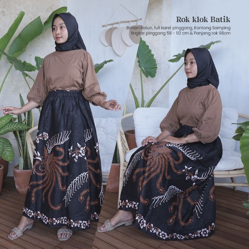 Rok Klok Motif Batik All Size - Naira Batik