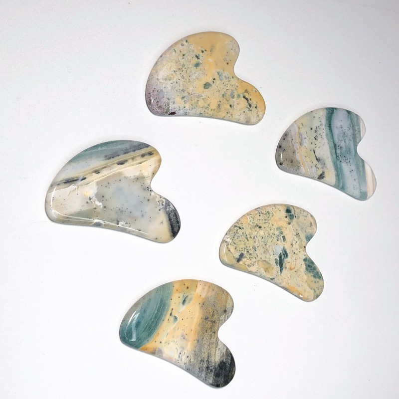 Guasha Natural Stone Ocean Jasper