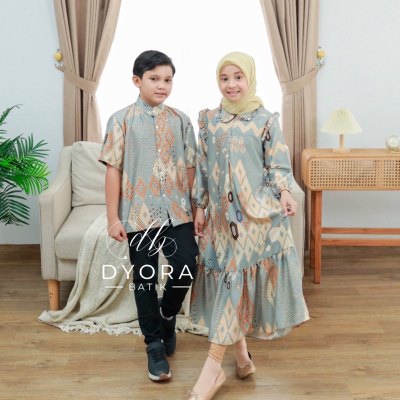 Gamis Anak Couple Luna M/L/XL/XXL Gamis Koko Anak Raya Couple Muslimah High Quality