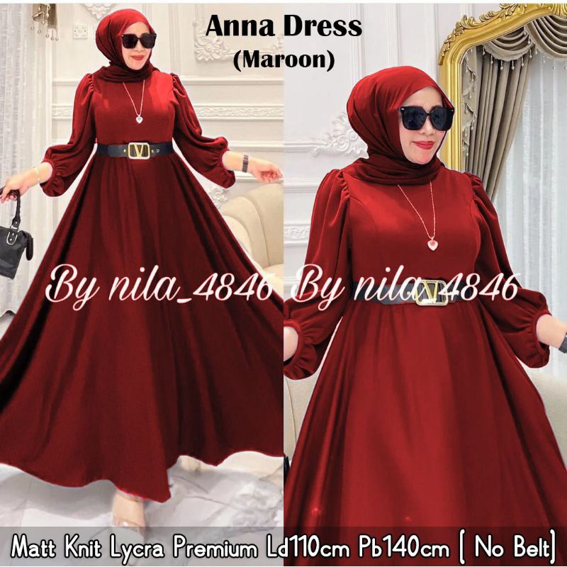 ANNA DRESS KNIT BY NILA_4846 // DRESS WANITA MODERN // GAMIS WANITA MODERN // GAMIS MURAH