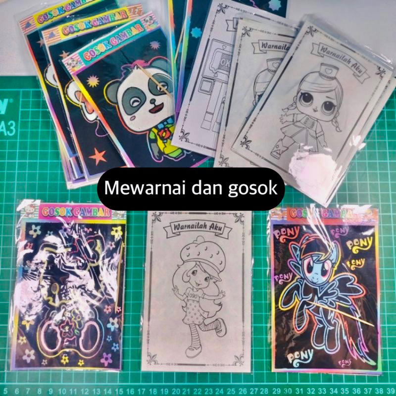 (PH) MAINAN GOSOK LIDI MEWARNAI | Mainan edokasi anak