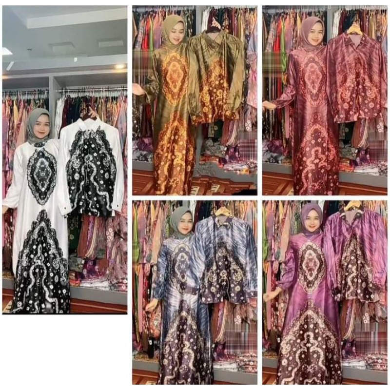 COUPLE GAMIS JUMPUTAN/BATIK PALEMBANG/BATIK COUPLE