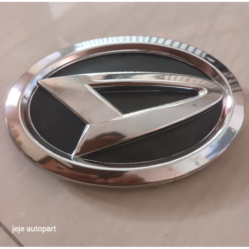 logo emblem depan daihatsu allnew xenia chrome size 14cm 2012 -2015