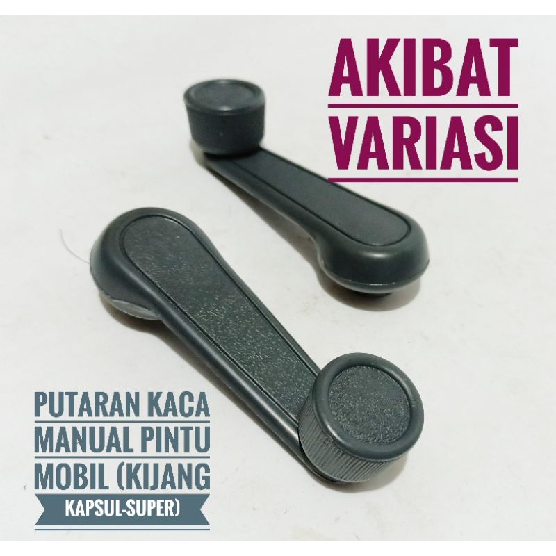 Putaran Kaca Manual Pintu Mobil Kijang Kapsul Super Engkol Kaca Mobil Kijang Abu-Abu