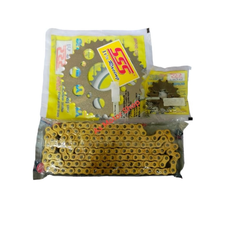 Gear set sss 415 rantai gold honda sonic 150r