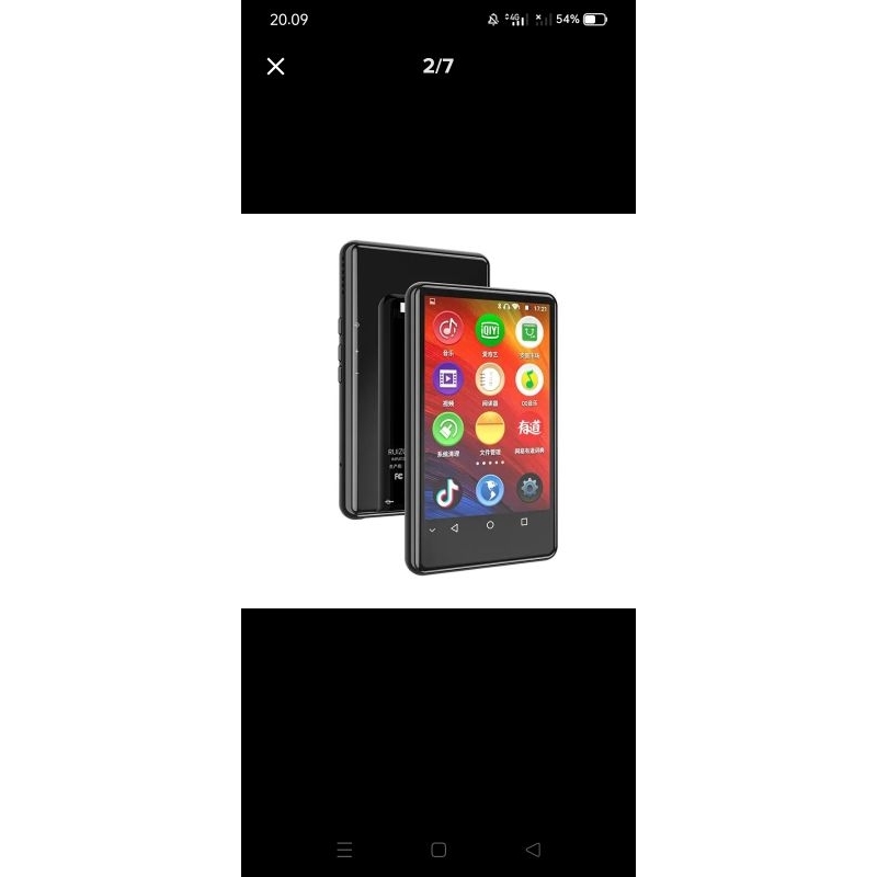 Ruizu Android MP3 Player Andorid WiFi Bluetooth Touchscreen 4 Inch 16G