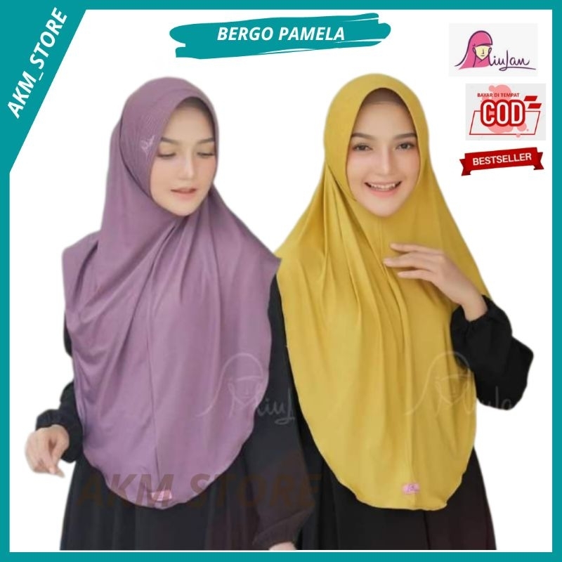 AKM_STORE JILBAB INSTAN PAMELA MIULAN HIJAB BERGO JERSEY