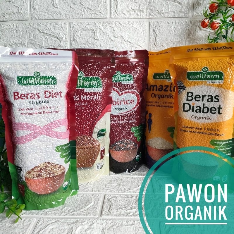 

Well Farm Organik Beras Diet , Beras Diabet , AmaZINC rice 1kg